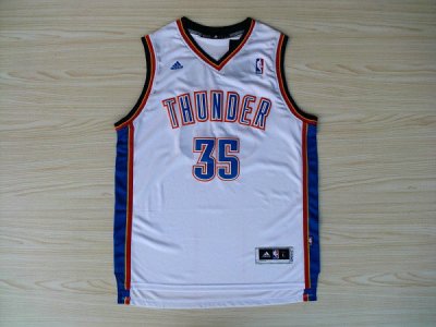 Maillot De Basket Oklahoma City Thunder Kevin Durant 35 Tissus Sportif Fans Edition Blanc